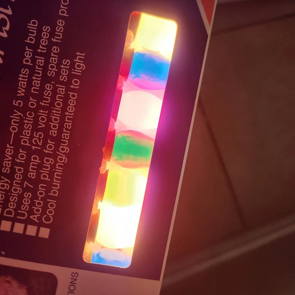 VTG JOYBRITE 25 OUTDOOR C-7 Christmas Lights 25 Ft  Multicolor 7 Amp 125 Volt